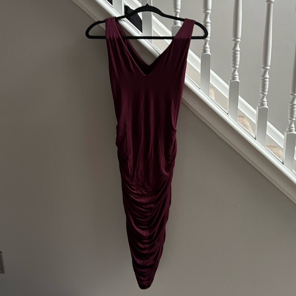 Bailey 44 Ruched Backless Dress Size Small